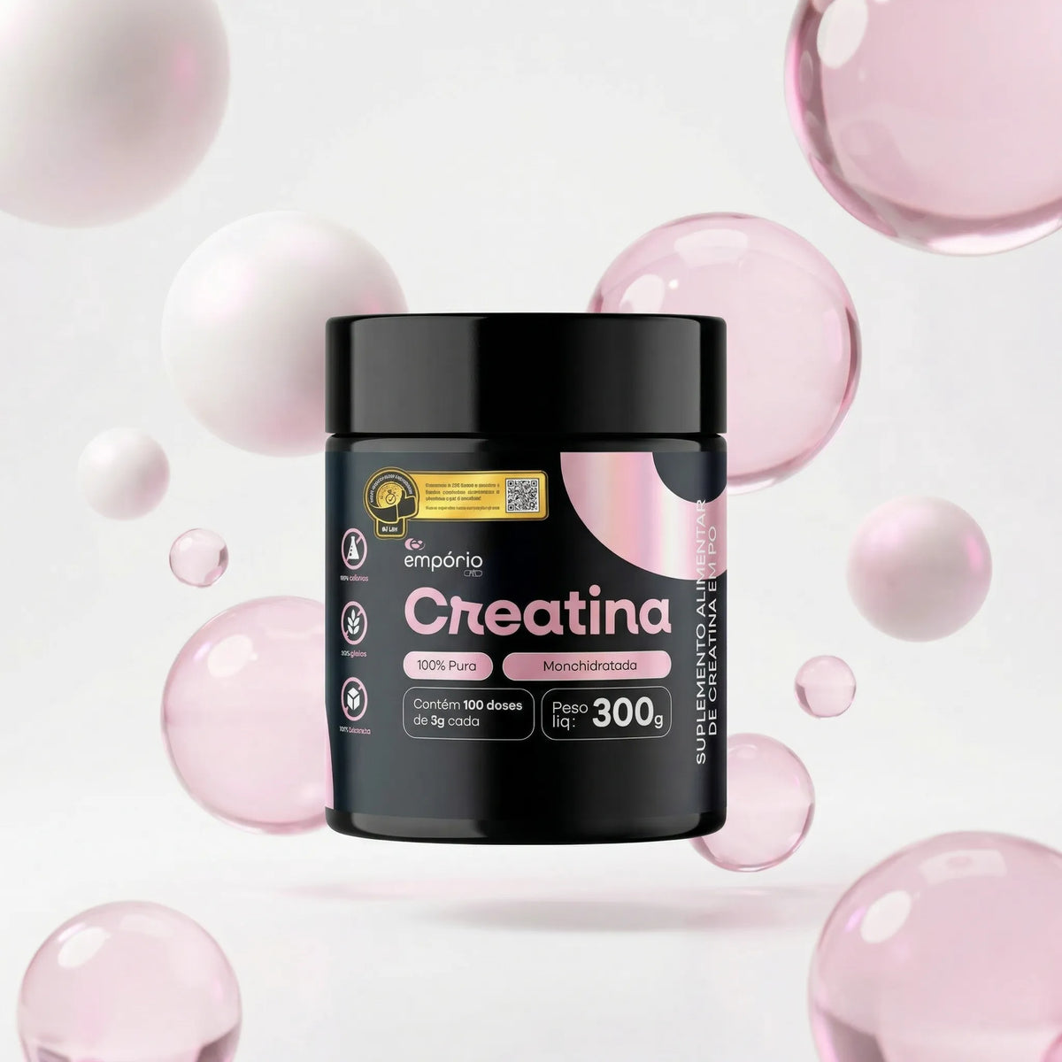 Creatina Monohidratada Pote 300g